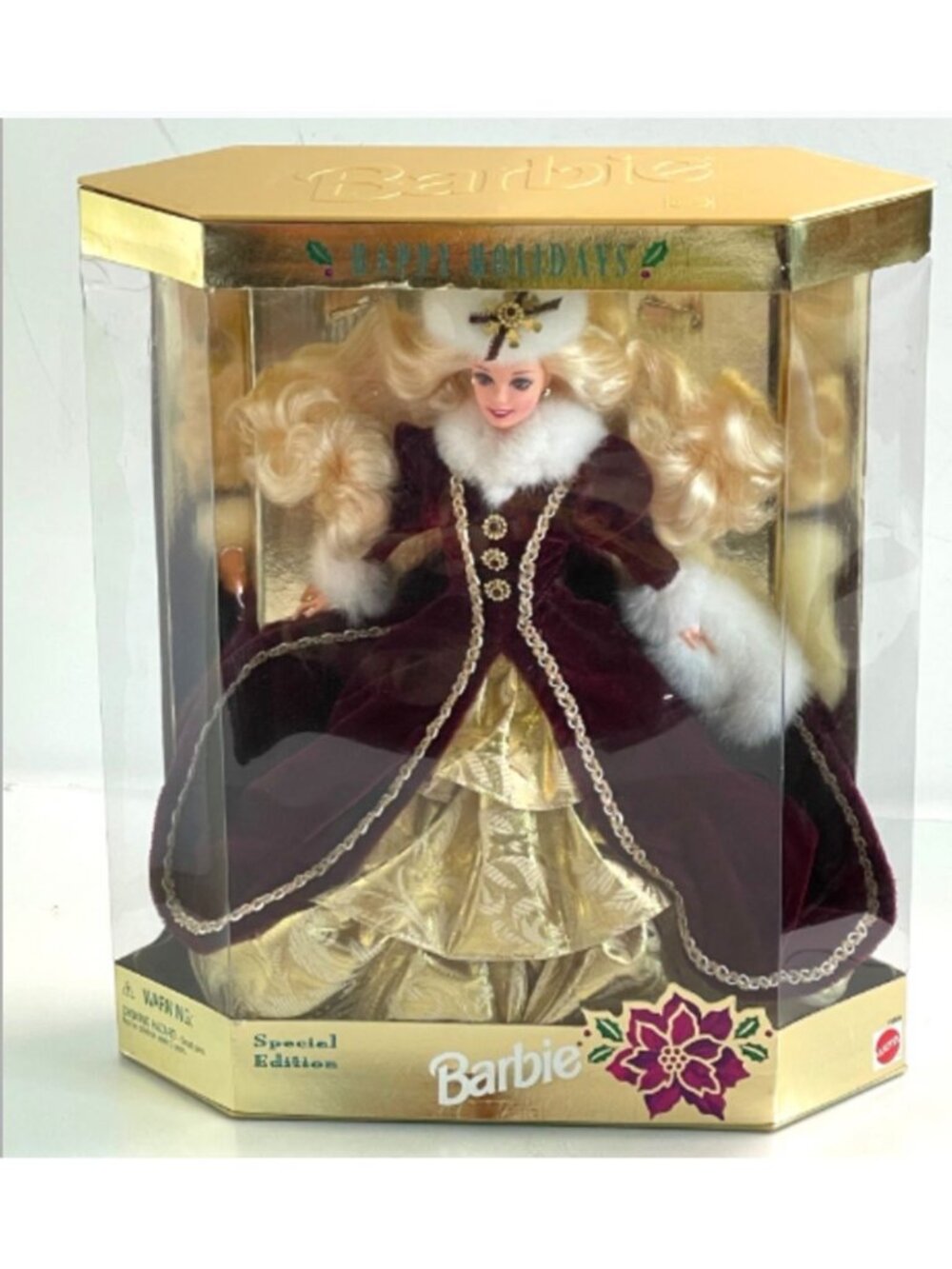 Vintage 1996 Happy Holidays Barbie Doll Special Edition15646 NRFB New Clear Box